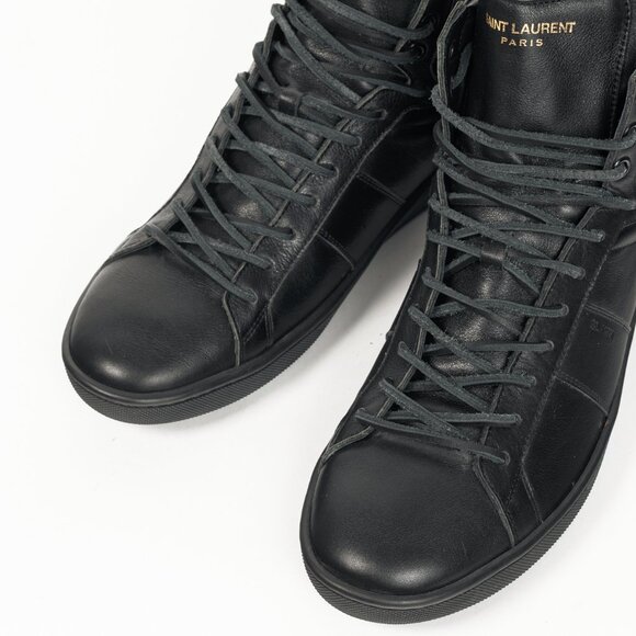 Saint Laurent SL/18H High Black Fringe High-Top Sneakers - Picture 6 of 13